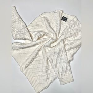 Abercrombie & Fitch - White Diamond Patterned Crewneck Sweater for Men (XL)